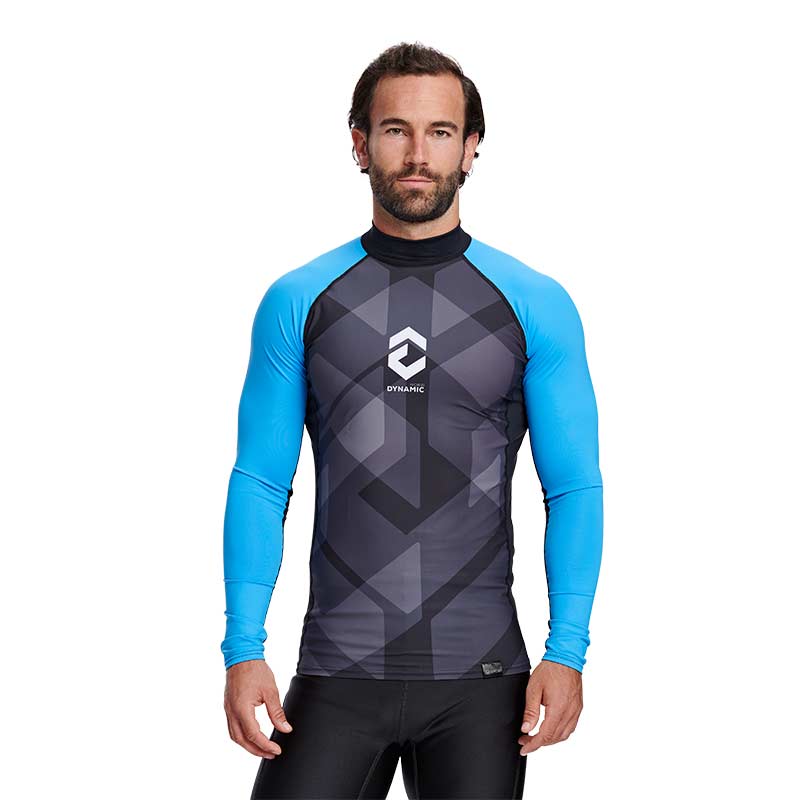 Rg-31 Rashguard Long Sleeve Men Black/Blue Medium